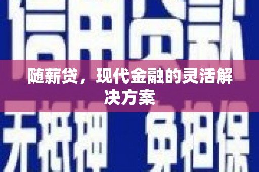 矿区随薪贷，现代金融的灵活解决方案