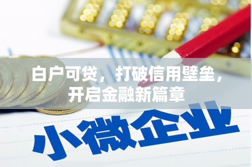 矿区白户可贷，打破信用壁垒，开启金融新篇章