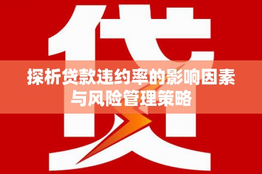 矿区探析贷款违约率的影响因素与风险管理策略