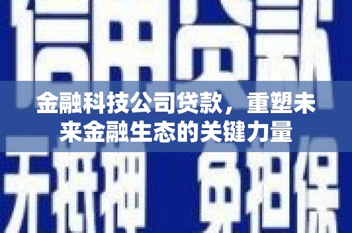 矿区金融科技公司贷款，重塑未来金融生态的关键力量