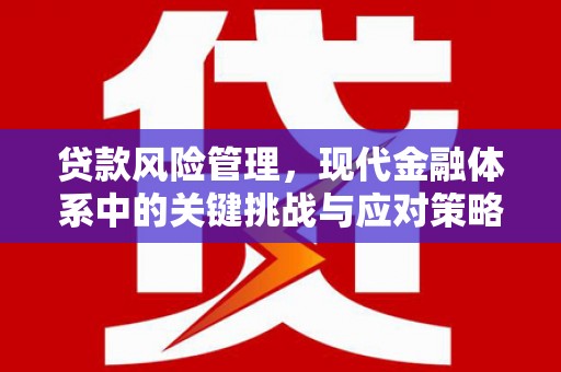 矿区贷款风险管理，现代金融体系中的关键挑战与应对策略